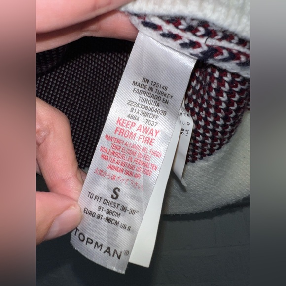 TOPMAN mens sweater sz S ✨ - Picture 5 of 7